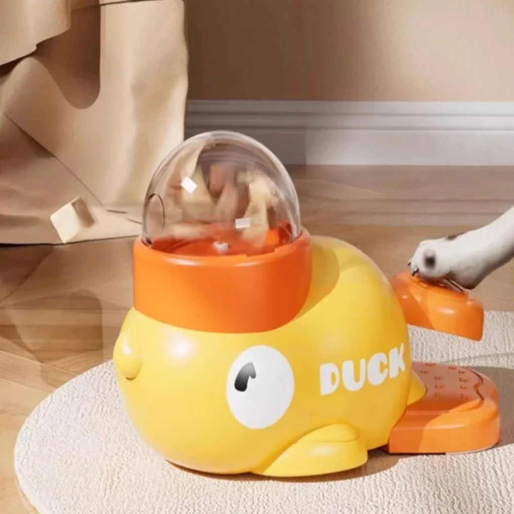 Yellow Rubber Duck Interactive Dog Puzzle Feeder – Fun Treat Dispenser & Slow Feeder Toy