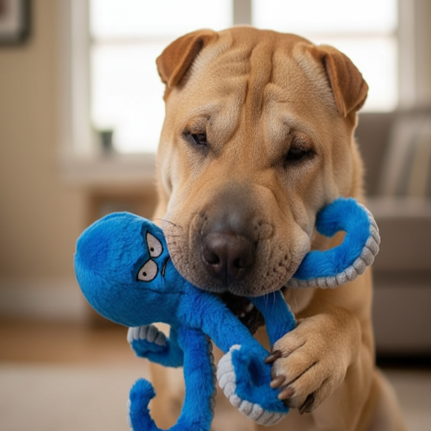 Plush Dog Chew Toy - Soft, Durable & Bite-Resistant for Happy Playtime