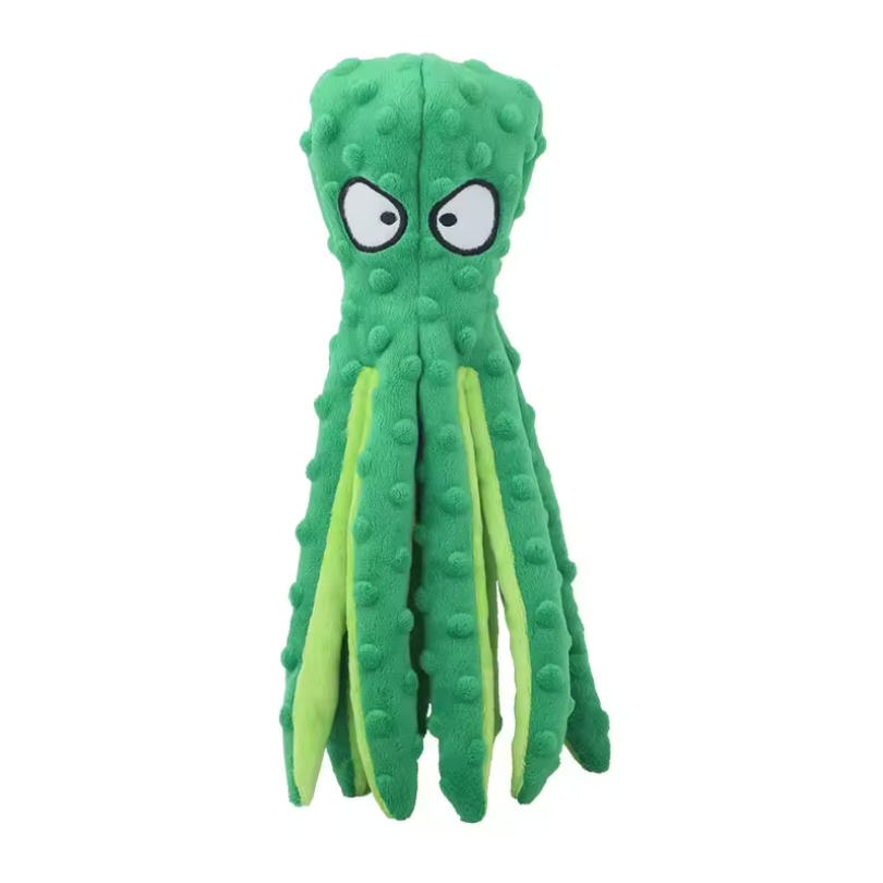 Interactive Octopus Chew Toy - Plush, Bite-Resistant & Teeth-Cleaning Fun for Dogs