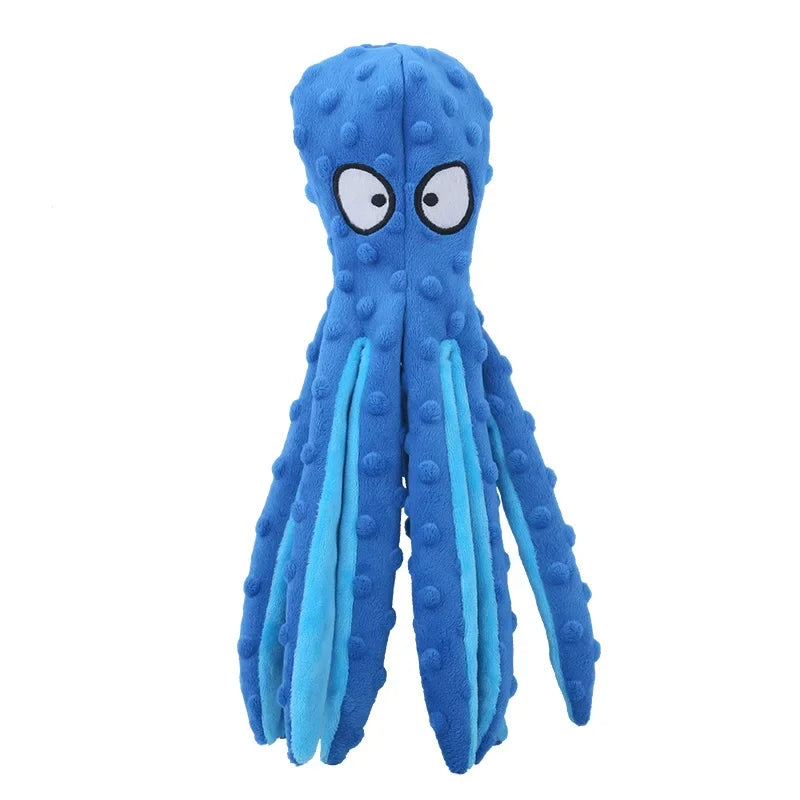 Interactive Octopus Chew Toy - Plush, Bite-Resistant & Teeth-Cleaning Fun for Dogs