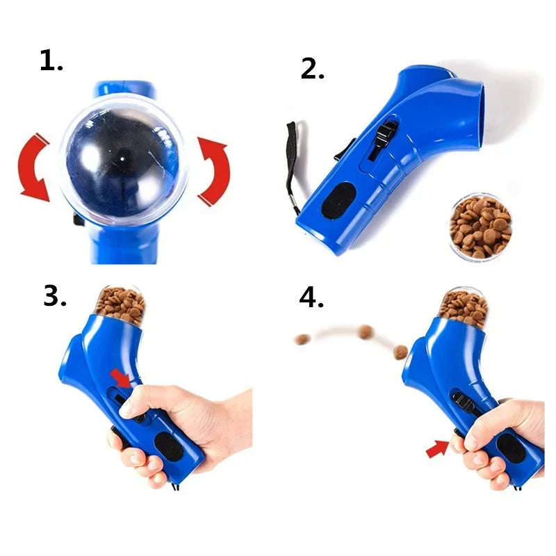 Portable Dog Treat Dispenser Launcher – Interactive Training & Reward Toy