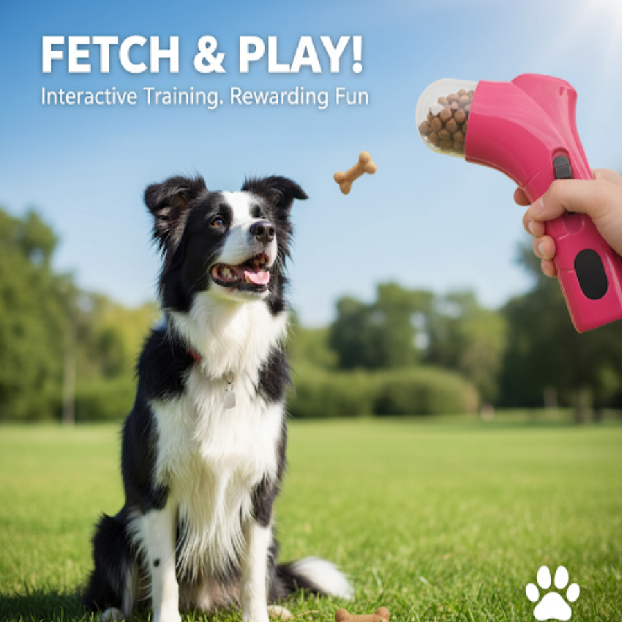 Portable Dog Treat Dispenser Launcher – Interactive Training & Reward Toy