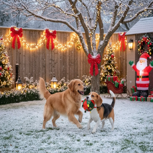 Christmas Dog Toy Balls Teething Relief Self-Entertaining Fun Durable Plush Anti-Boredom Interactive Play Toys Pet Supplies