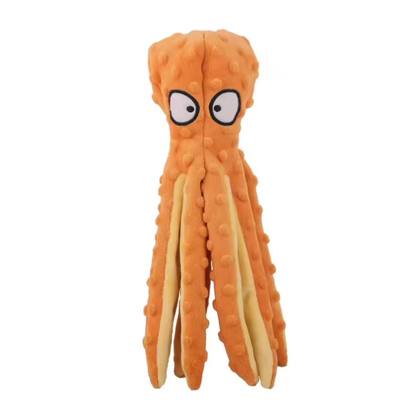 Interactive Octopus Chew Toy - Plush, Bite-Resistant & Teeth-Cleaning Fun for Dogs