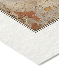 Close-up of the heavyweight matte archival paper edge on an Egyptian print