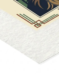 Close-up of the heavyweight matte archival paper edge on a Landmark print