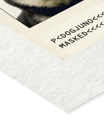Close-up of the heavyweight matte archival paper edge on a Passport print